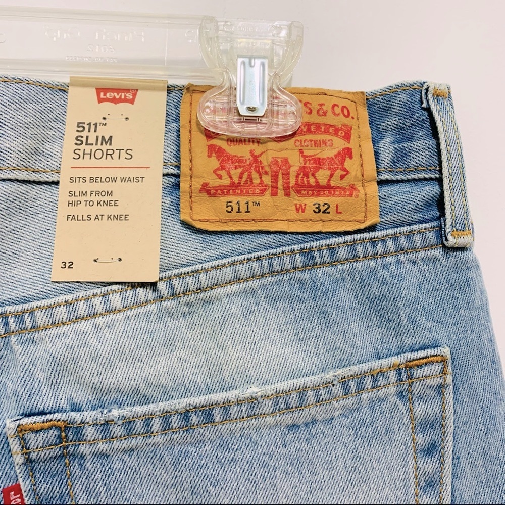 🆕 Levi's 511 Slim Cut Off 10 in. Jean Shorts - Picture 11 of 14